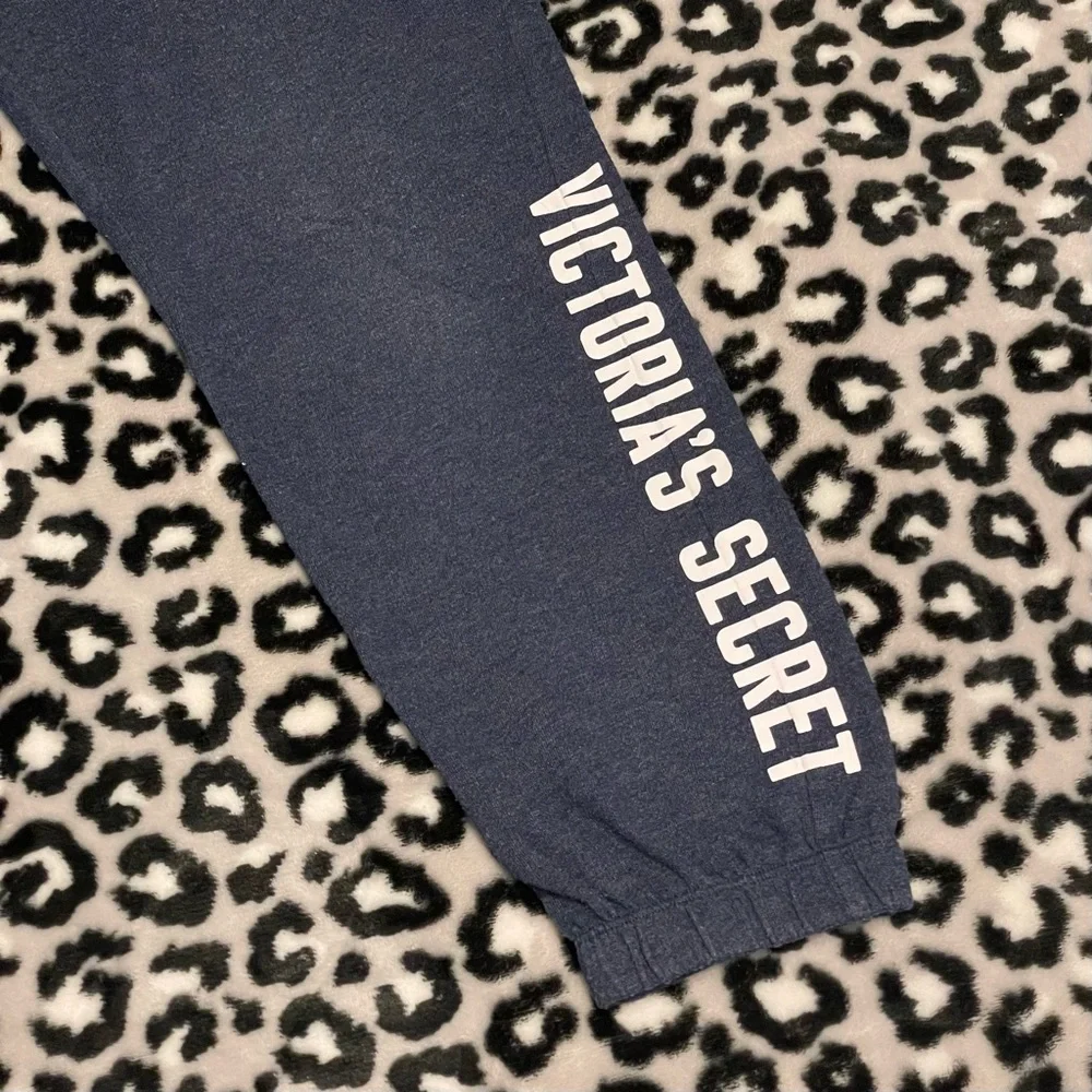Victoria’s Secret Cotton Blend Fleece Drawstring Pants Joggers w/ Zipper Pockets